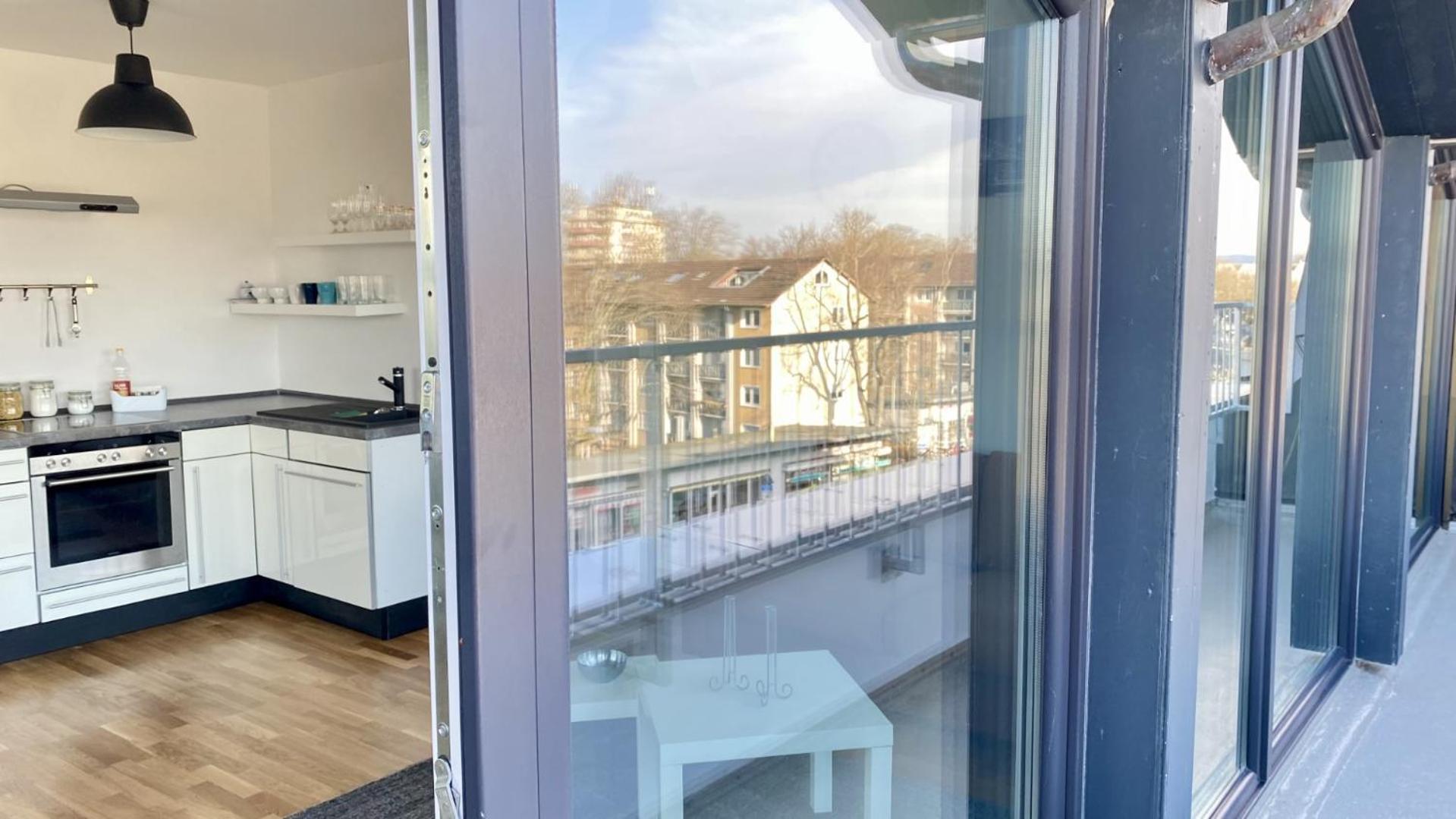 Schoenes Erwachen Im Frankfurter Penthouse Frankfurt nad Mohanem Exteriér fotografie